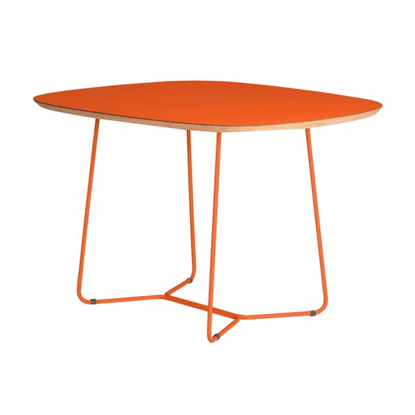 Oranžový stôl s kovovými nohami IKER Maple