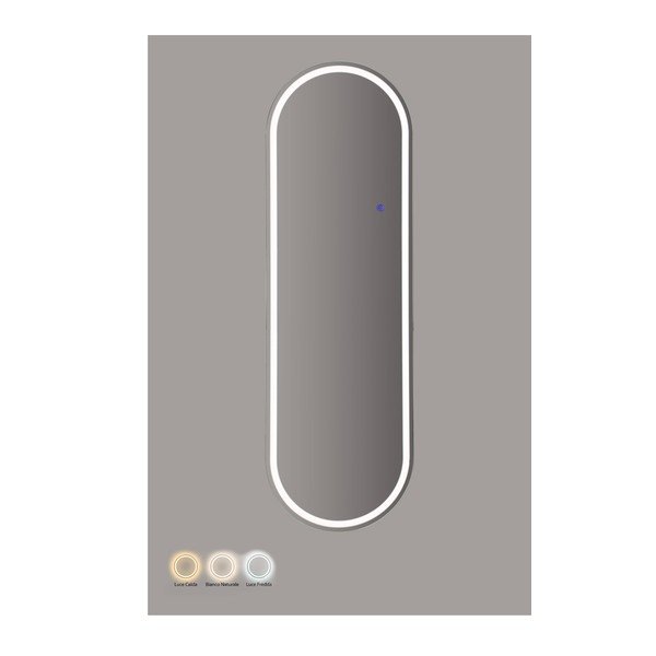 Nástenné zrkadlo s osvetlením 50x160 cm Oval – Mauro Ferretti-image-2