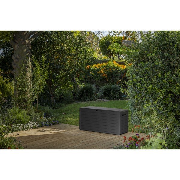 Tmavosivý plastový záhradný úložný box Atlas – Keter-image-4