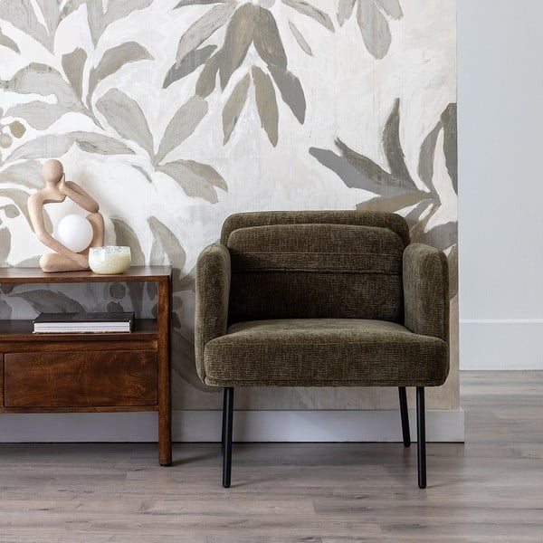 Béžové ženilkové kreslo Bind – Ixia-image-1