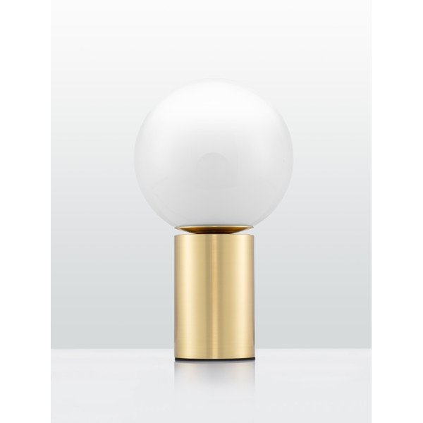 Biela/v zlatej farbe sklenená stolová lampa (výška  35,5 cm) Vita – Nova Luce-image-3