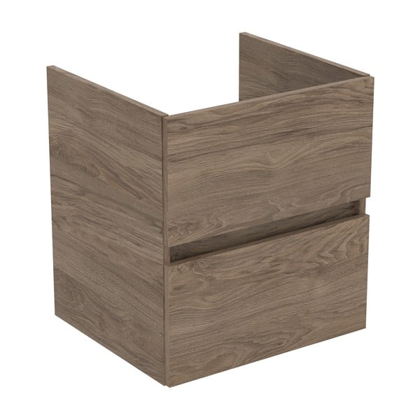 Závesná skrinka pod umývadlo v dekore orecha v prírodnej farbe 50x55 cm Eurovit+ – Ideal Standard-image-1