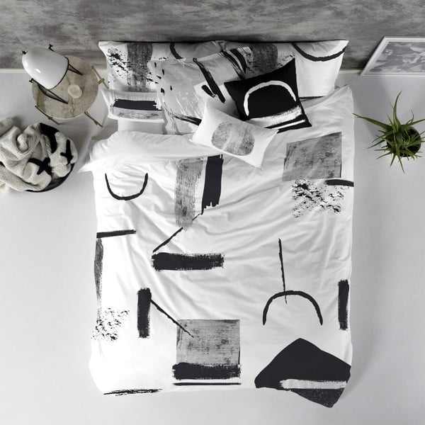 Bavlnená obliečka na paplón Blanc Shapes, 200 × 200 cm-image-2