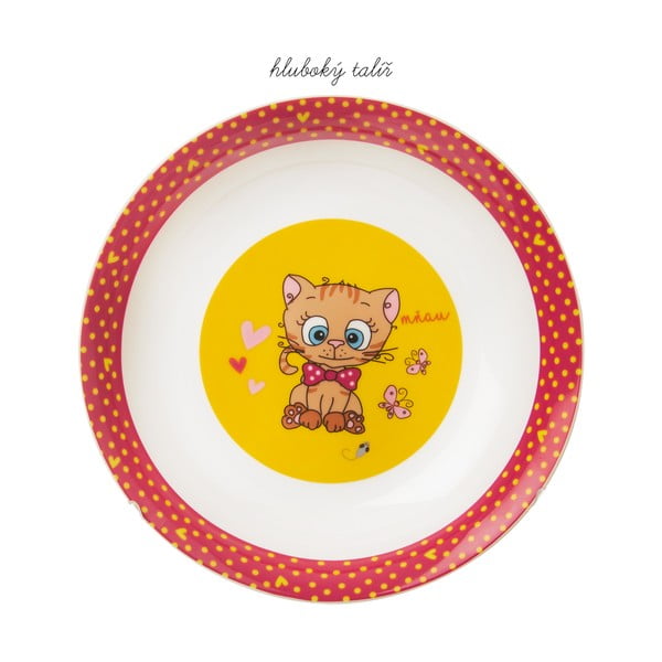 3-dielna detská porcelánová jedálenská súprava Orion Kittens-image-1