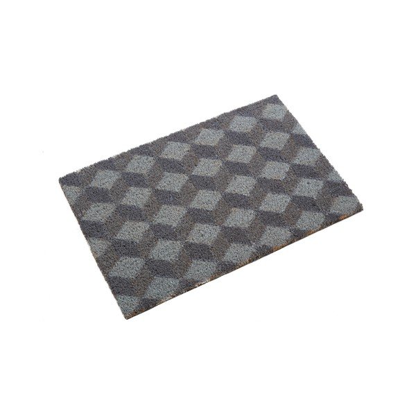 Rohožka z kokosového vlákna 40x60 cm Grey Cube – Premier Housewares-image-3