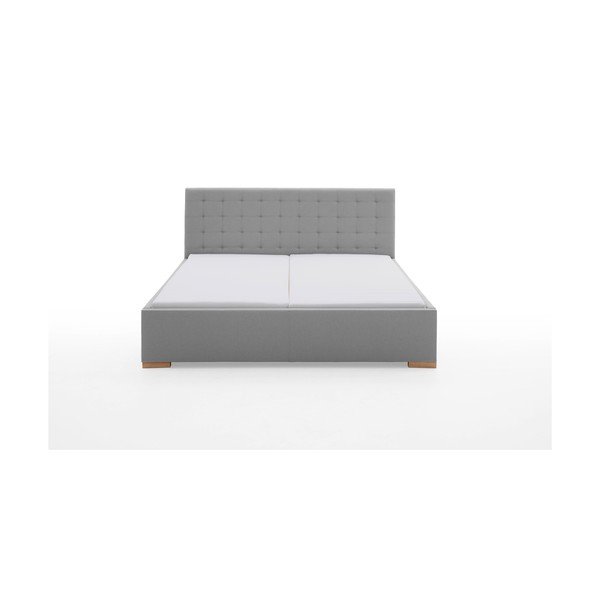 Svetlosivá čalúnená dvojlôžková posteľ bez roštu 180x200 cm Malia – Meise Möbel-image-2