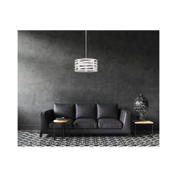 Biele závesné svietidlo s kovovým tienidlom Marisa – GTV-image-1