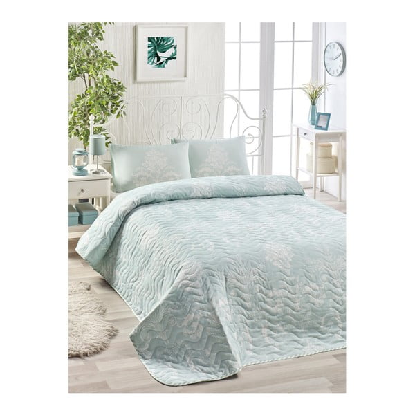 Set bavlnenej prikrývky cez posteľ a obliečky na vankúš Lura Munico, 160 × 220 cm