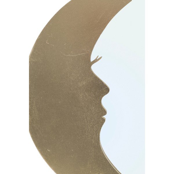 Nástenné zrkadlo s detailmi v zlatej farbe Mauro Ferretti Moon, ø 72,5 cm-image-4