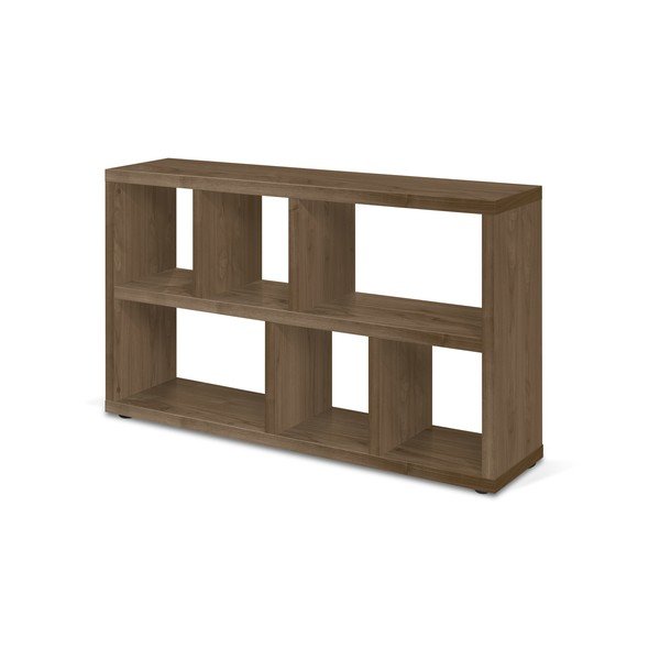 Hnedá knižnica v dekore orecha 150x83 cm Berlin – TemaHome-image-4