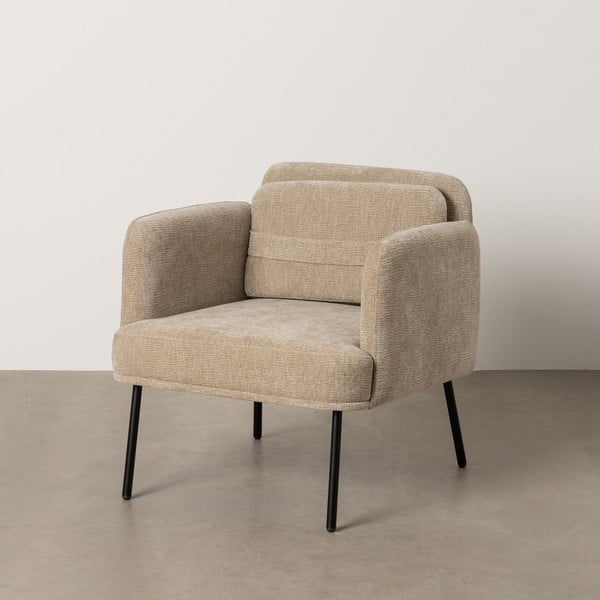 Béžové ženilkové kreslo Bind – Ixia-image-2