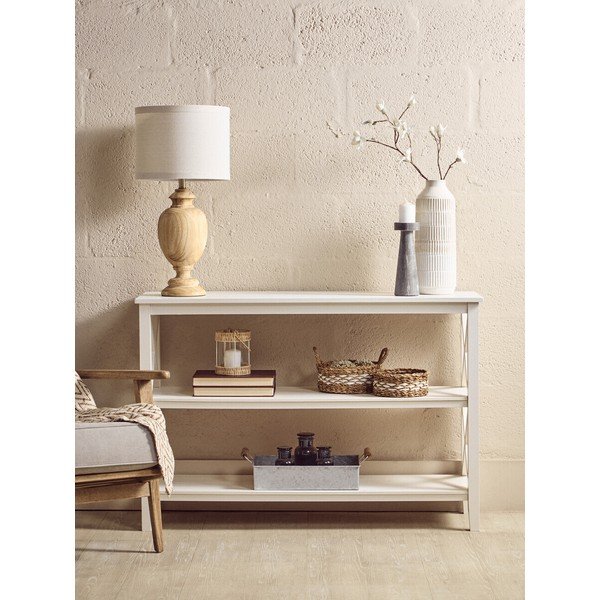 Biely regál z borovicového dreva 120x81x40 cm Heritage – Premier Housewares-image-3