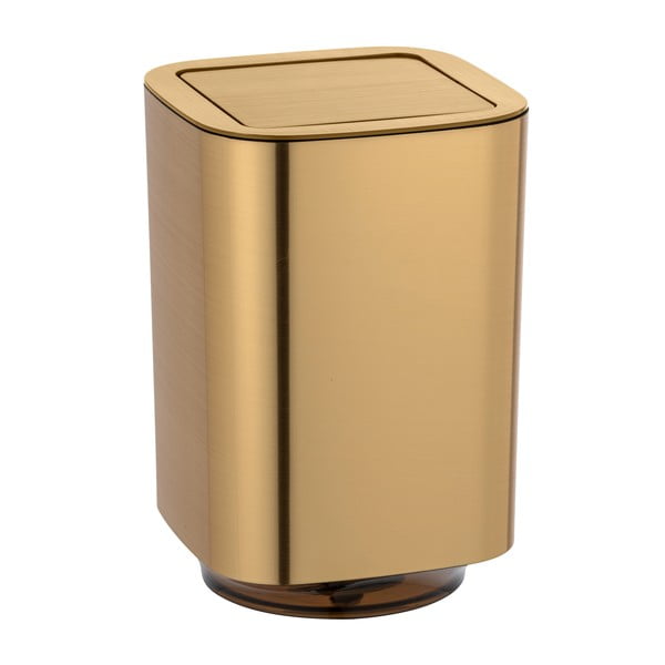 Odpadkový kôš do kúpeľne v zlatej farbe Wenko Auron-image-1