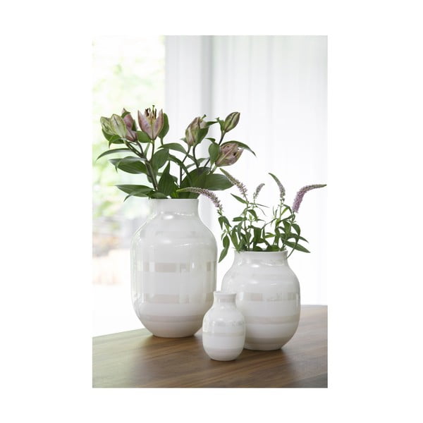 Biela kameninová váza Kähler Design Omaggio, výška 12,5 cm-image-3