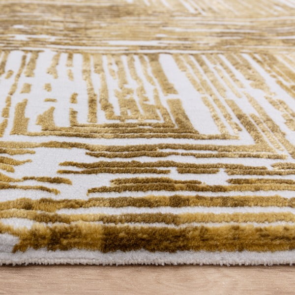 Koberec v zlatej farbe 120x170 cm Kuza Lines Gold – Asiatic Carpets-image-3
