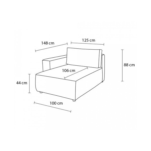 Menčestrový modul pohovky (pravý roh) v tehlovej farbe Nihad modular – Bobochic Paris-image-4