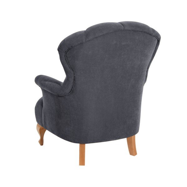 Antracitové kreslo Max Winzer Camilla Velor-image-2