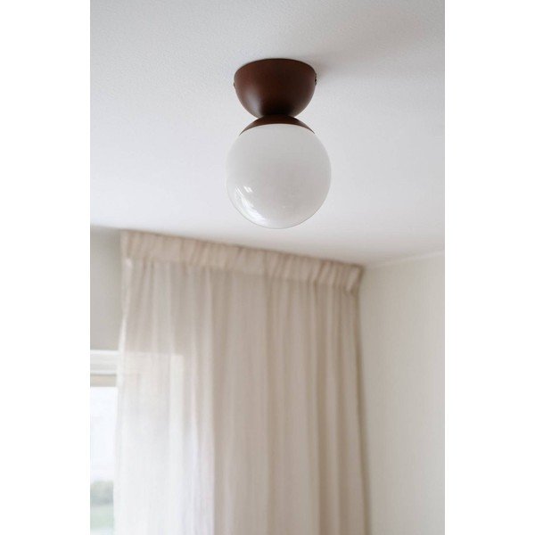 Biele/hnedé stropné svietidlo z opálového skla ø 15 cm Leah – Jotex-image-2