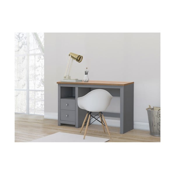 Pracovný stôl s doskou v dubovom dekore 50x120 cm Emerald – Støraa-image-1