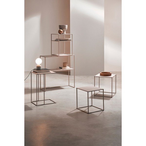 Béžové kovové konferenčné stolíky v súprave 2 ks 38x38 cm Alrik – Yes Everyday-image-4