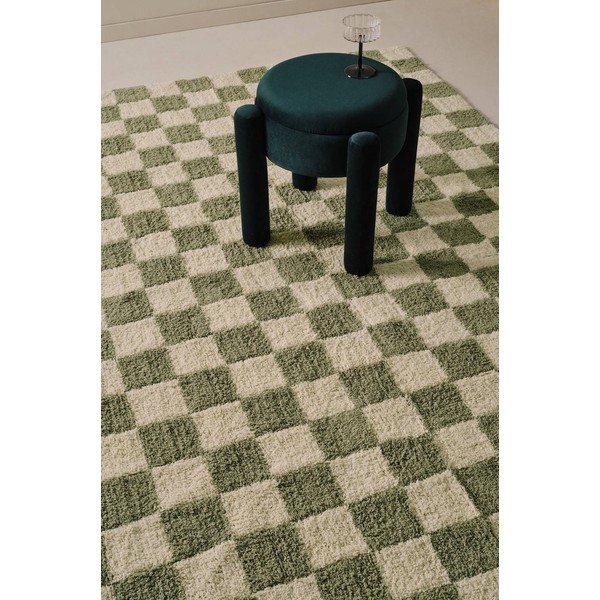 Zelený/krémovobiely bavlnený koberec 200x300 cm Mela – Jotex-image-1