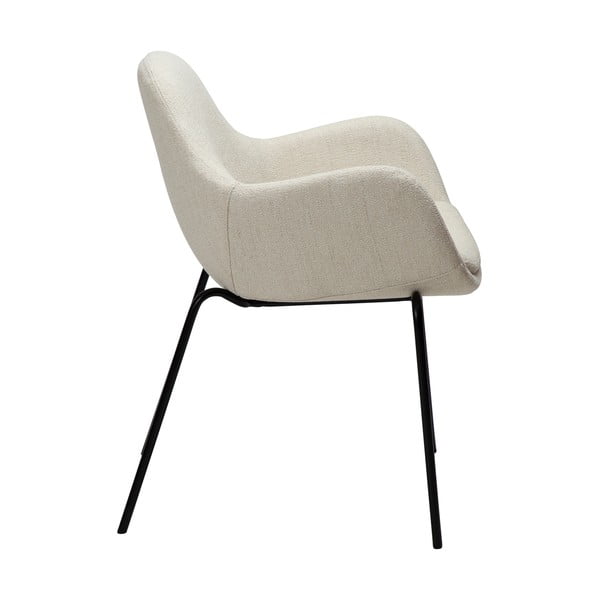 Krémové kreslo z textílie buklé Zimmer – DAN-FORM Denmark-image-2