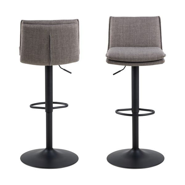Sivé otočné barové stoličky v súprave 2 ks 107 cm Flynn – Actona-image-2