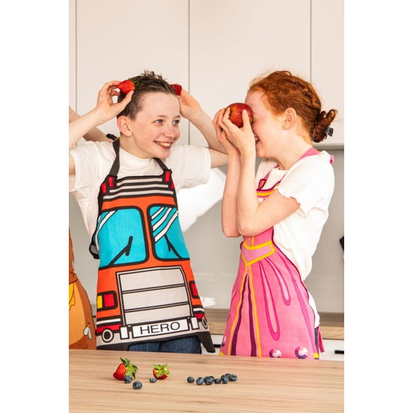 Detská zástera z recyklovanej bavlny Hero - Tiseco Home Studio-image-2