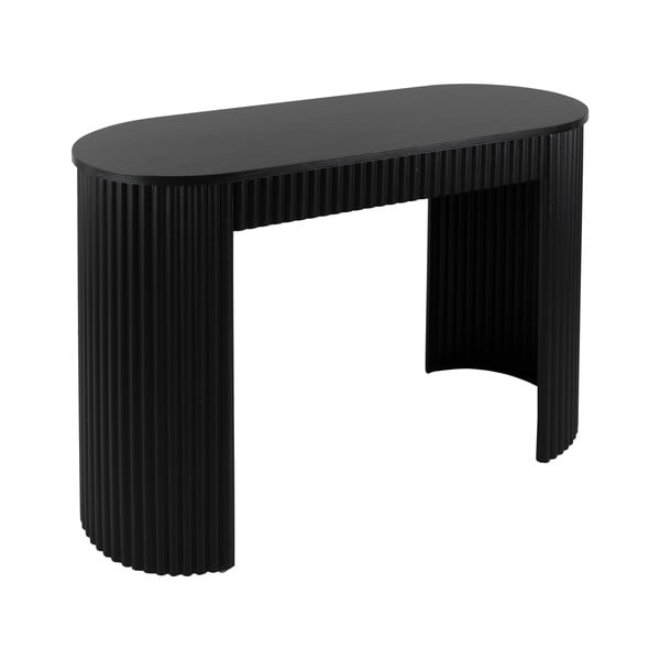 Čierny kovový konzolový stolík 40x100 cm Estriado  – Leitmotiv-image-1