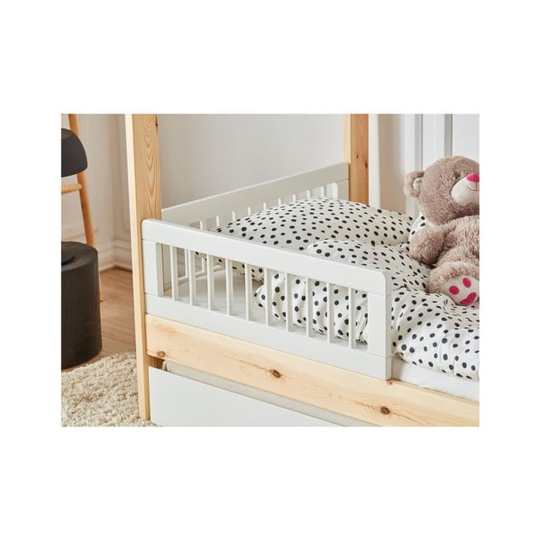 Sada 2 bielych zábran k detskej postieľke Pinio Basic, 200 × 90 cm-image-2