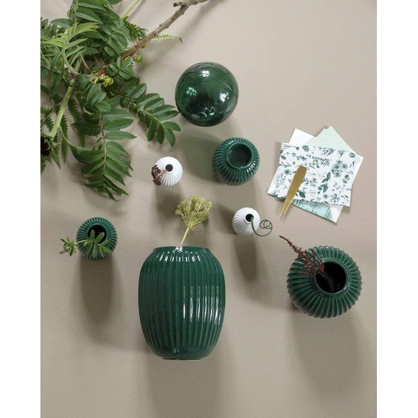 Zelená kameninová váza Kähler Design Hammershoi, výška 20 cm-image-1