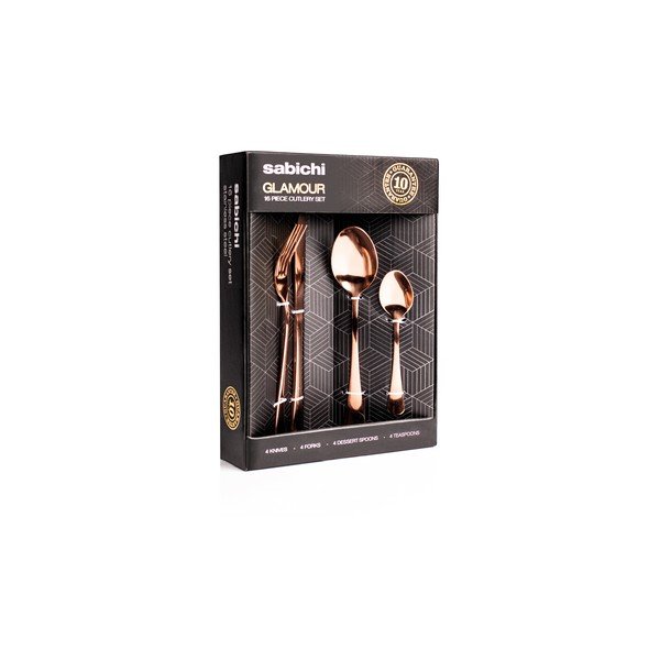 16-dielna súprava príborov v medenej farbe Sabichi-image-1