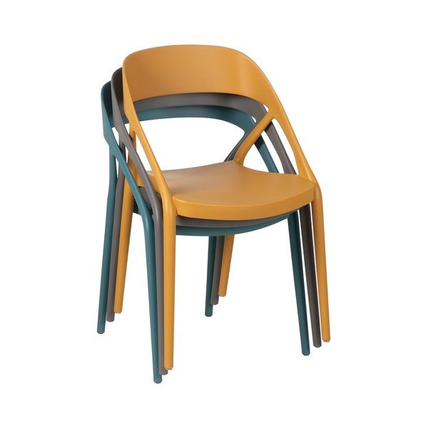 Sivé plastové jedálenské stoličky v súprave 2 ks – Ixia-image-3