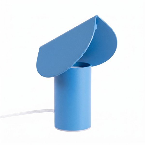 Svetlomodrá hliníková LED stolová lampa (výška  15 cm) BISCUIT – Thoro