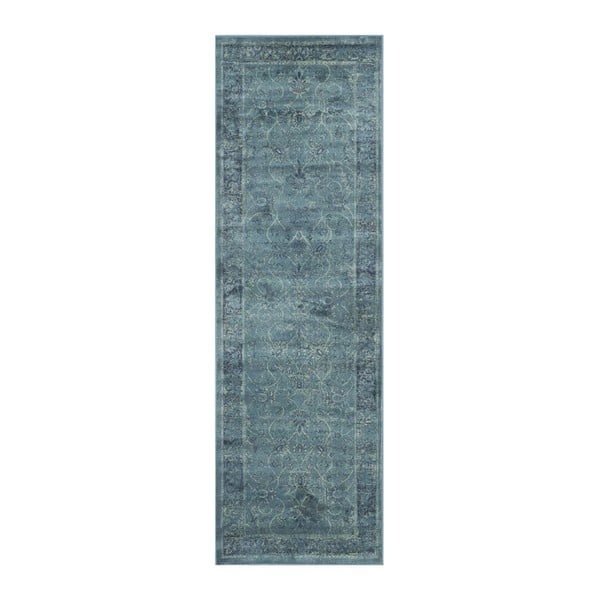Behúň z viskózy Safavieh Peri Vintage Blue, 243 x 66 cm