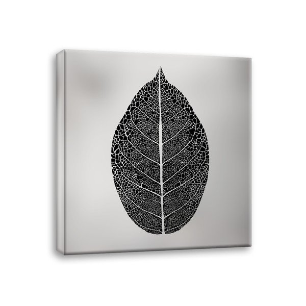 Obraz Styler Canvas Silver Uno Black Leaf, 65 × 65 cm-image-2
