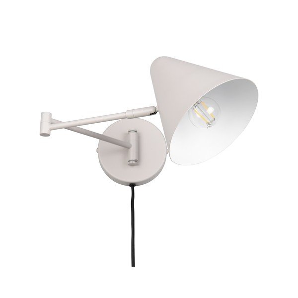 Slonovinové nástenné svietidlo s ohýbateľnou konštrukciou do zásuvky ø 15 cm Cosima – Trio-image-4