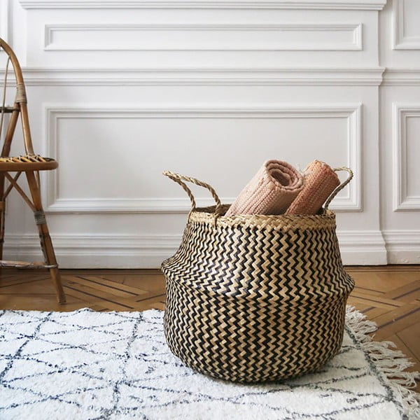 Úložný košík z morskej trávy Compactor Zic Zac, ⌀ 45 cm-image-1