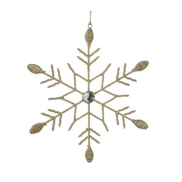 Závesná vianočná dekorácia Parlane Juta Snowflake