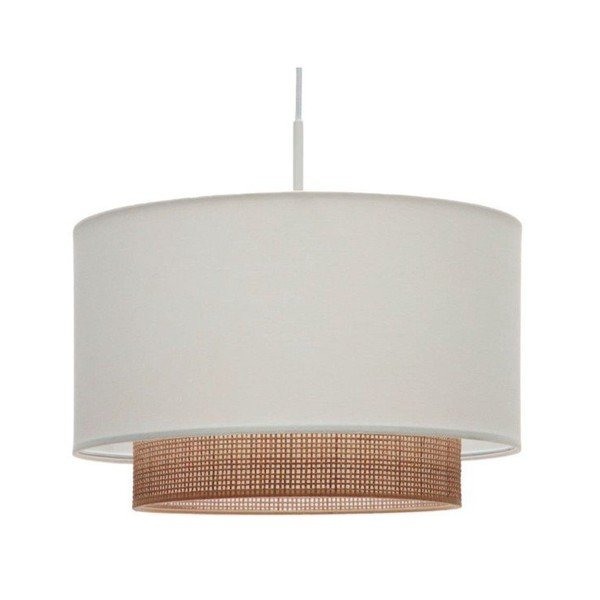 Látkové tienidlo v bielo-prírodnej farbe ø 40 cm Erna – Kave Home