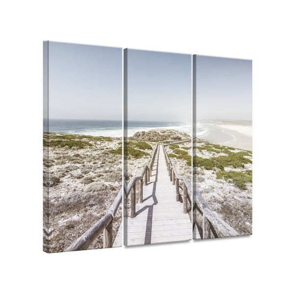Viacdielny obraz Styler Canvas By The Sea, 27 × 75 cm