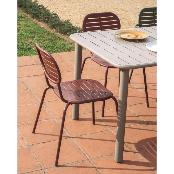 Oceľový záhradný jedálenský stôl 90x180 cm Brai – Kave Home-image-2