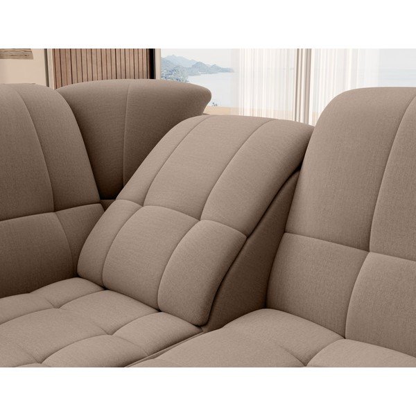 Hnedá zamatová rozkladacia/s úložným priestorom rohová pohovka (ľavý roh/do L) Sado – ELTAP-image-1