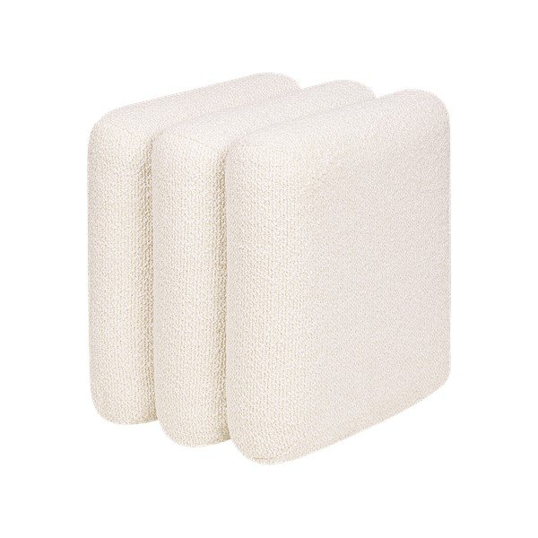 Béžový taburet z textílie buklé Radd – noo.ma