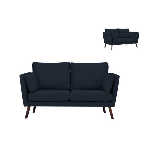 Tmavomodrá dvojmiestna pohovka Mazzini Sofas Cotton-image-2