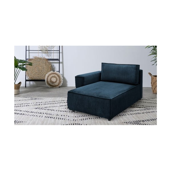 Tmavomodrý menčestrový modul pohovky (ľavý roh) Nihad modular – Bobochic Paris-image-1