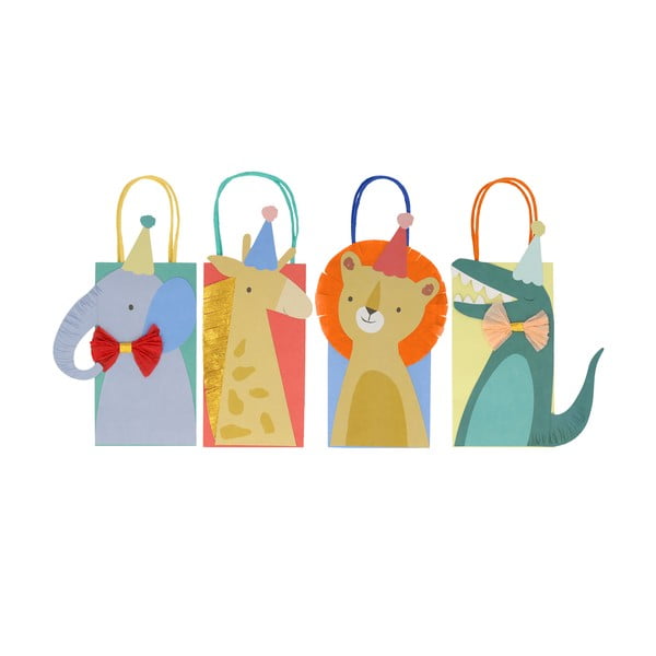 Darčekové tašky v súprave 8 ks 11x6 cm Animal Parade – Meri Meri