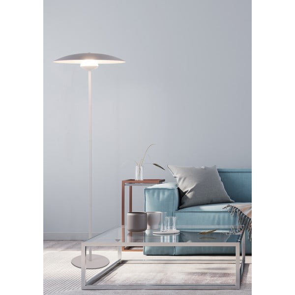 Biela LED stojacia lampa s kovovým tienidlom (výška 140 cm) Lund – Candellux Lighting-image-2
