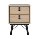 Nočný stolík v dekore duba v prírodnej farbe Ry – Tvilum