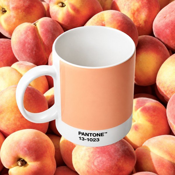 Broskyňový porcelánový hrnček 375 ml Peach Fuzz 13-1023 – Pantone-image-1